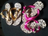 Infantil ou adulto oncinha  com laço dourado ou Rosa