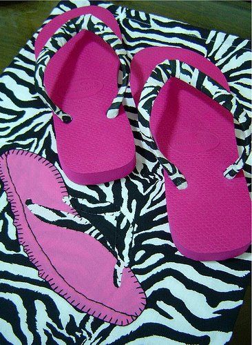 Zebra com sandalia Rosa Pink