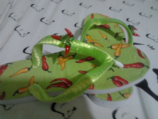 Pimentinhas com fundo Verde